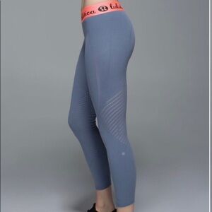 Very Rare!!‎ Lululemon Time Warp Tights Blue Denim Sz M